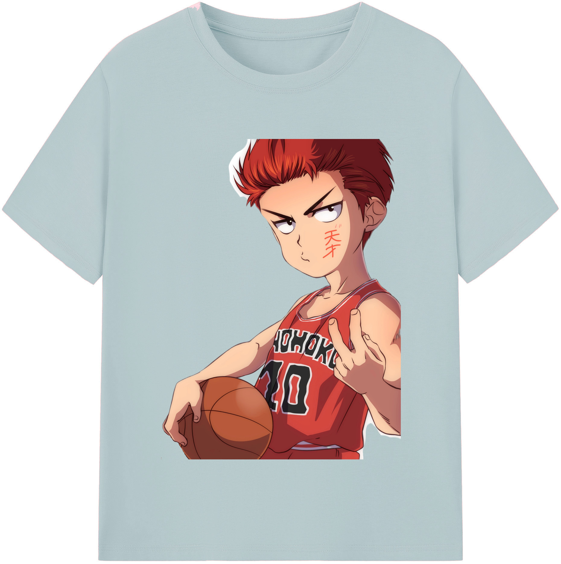 SLAM DUNK／スラムダンク 綿100％半袖Tシャツ（フロントプリント）